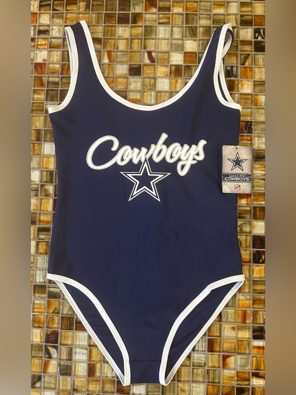 NWT Dallas Cowboys Women’s Navy & White Bodysuit~Medium~NFL Team Apparel